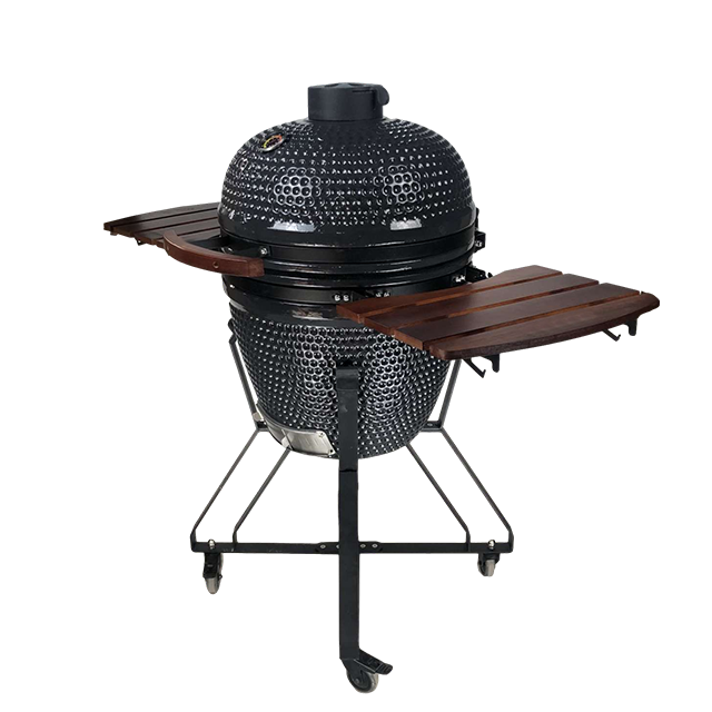 KIMSTONE 2023 Kamado Ceramic Grill with Trolley 21 Inch Egg Shaped Barbecue Kanka Grill Bbq Kamado Bono