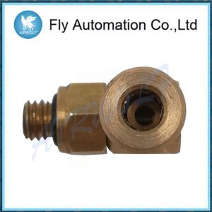 Brass M5 Pneumatic Tube Fittings EISELE GERMANY Yellow Angled threaded