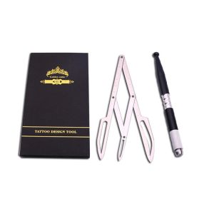 Stainless Steel Tattoo Accessories , Manual Tattoo Tool Eyebrow Stencil Ruler