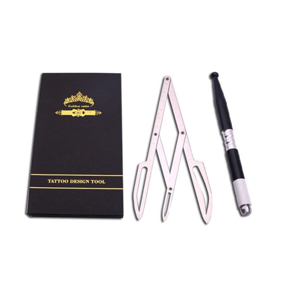 Buy Stainless Steel Tattoo Accessories , Manual Tattoo Tool Eyebrow Stencil Ruler at wholesale prices