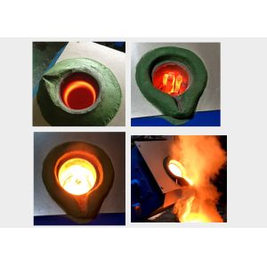Stainless Steel / Bronze Induction Melting Furnace 110kw Medium Frequency