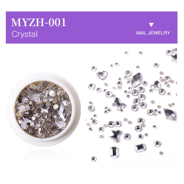 See Details Flat Bottom Mix Shape Glass Nail Diamond Rhinestones for Nail Art from Yiwu