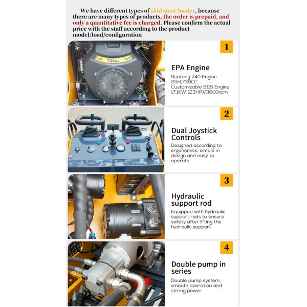 FREE SHIPPING Cheap New Small Mini Small Garden Loader Track Mini Skid Steer Loader