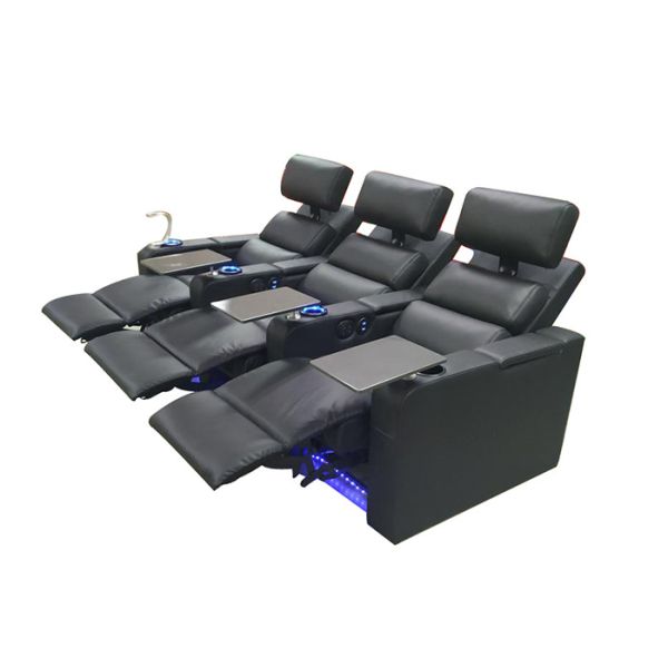 Buy 3 Seat Home Theater Recliner Sofa Lounge With Cup Holder at wholesale prices