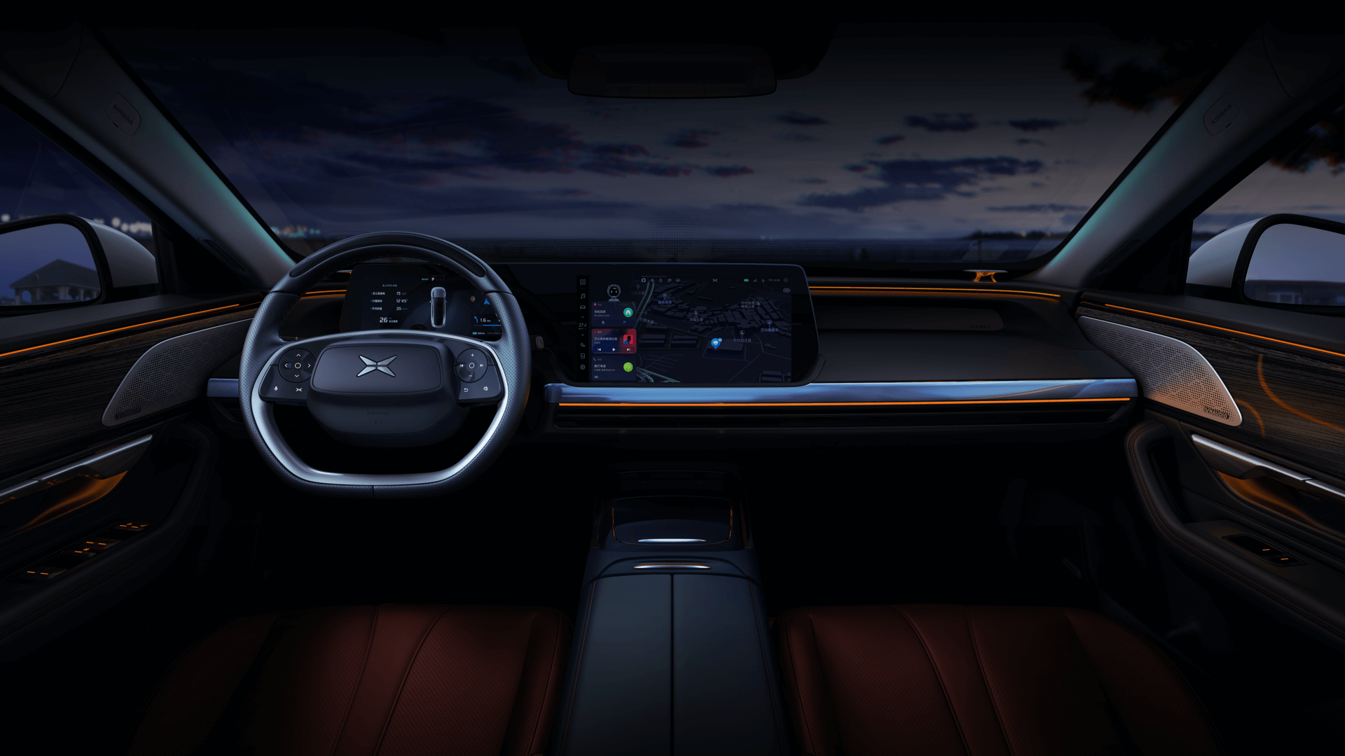 Four Wheeler Energy Vehicle Electric Cars with Tyre size 245/50/R18 and High Speed