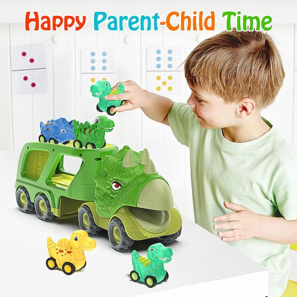 18M Kids Toddler Friction Power Dino Car Toy Perfect Christmas Birthday Surprise Gift