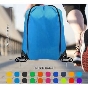 Promotional Custom Polyester Shopping Drawstring Pouch Bags Foldable