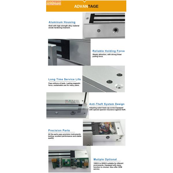 300KG Electromagnetic Locking Devices For Glass Door Wooden Door And Fire - Proof Door