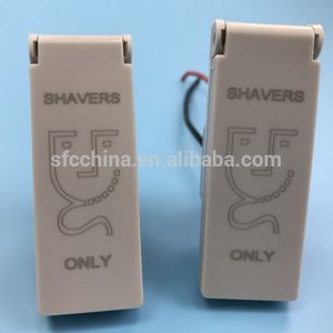 China Shaver Socket for mirror of bath room, CE Certificate Waterproof Plastic 2 Pins Outlet on sale