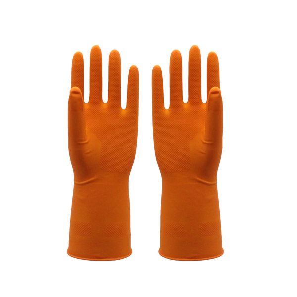 Buy Waterproof Rolled Cuffs 25g Latex Dishwashing Gloves at wholesale prices