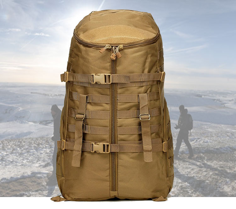 60L Waterproof Outdoor Hiking Backpack with Soft Handle and Multi-functional Design