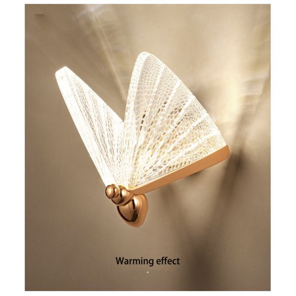 Bedside wall lamp bedroom lamp modern living room background butterfly wall light (WH-OR-41)