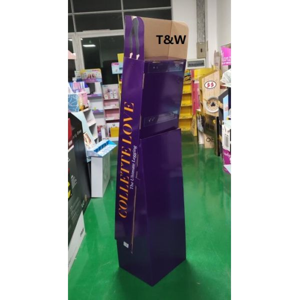 350gsm CCNB Glossy shinning Metal Hooks POS Cardboard Display