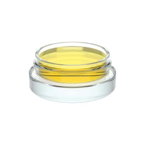 7ml Low Profile Thick Cosmetic Glass Jars with Black Lids for Concentrate Oil