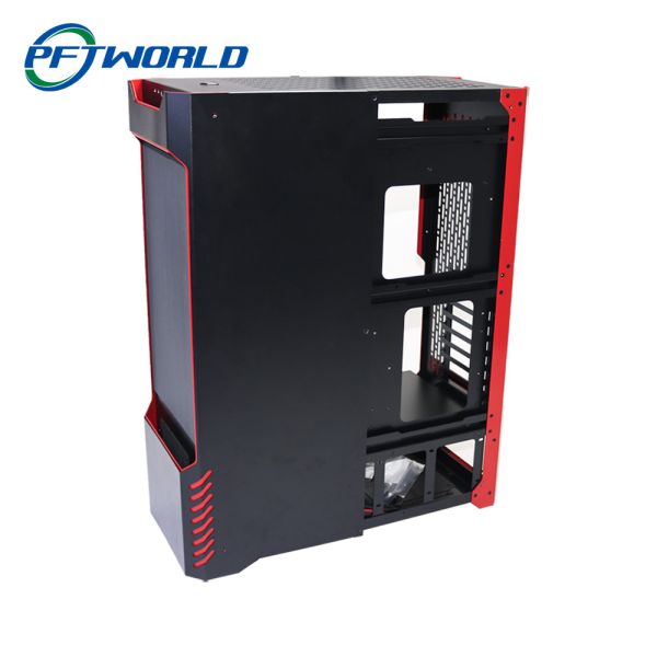 Sheet Metal Parts, Red and Black Aluminum Parts, Laser Cutting, Assembly,