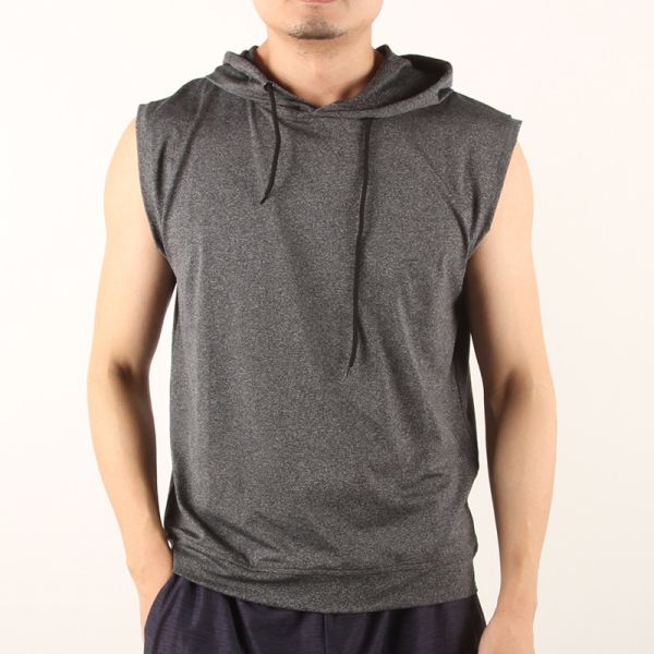 Men'S Casual Sleeveless 4 Way Spandex Hoody Vest