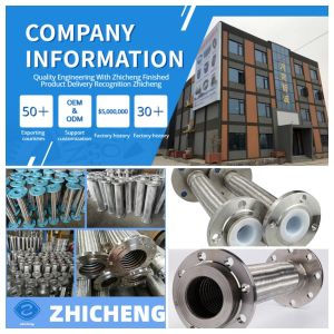 Dn500 Ss304 Braided Stainless Steel Flexible Metal Hose With Fittings Braided