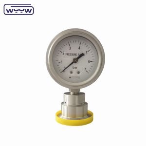 high quality measuring instrument diaphragm seal silicone oil pressure gauges