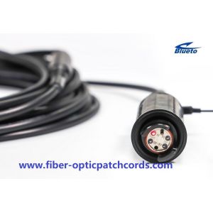 IP68 Expanded Beam Connector To SC 4core Hybrid Cable Single Mode Harsh