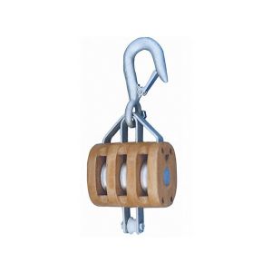 Quality JTWP-A3 Regular Wood Pulley(triple wheel with hook) for sale