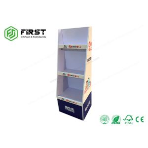 Custom 4 Color Printing Recycling Floor Cardboard Display Shelf For Shop Retail