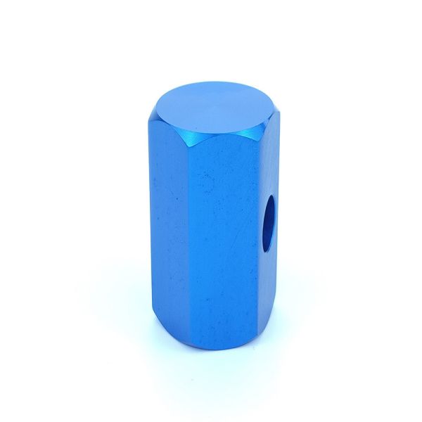Customized Blue Powder Coating Machining Threaded Connection Sleeve in High