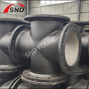 Quality DN80-DN2600 Flanged Cross Cast Iron Socket Cross For Industrial Pipeline for sale