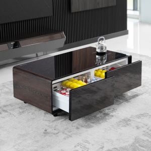 Modern European Style Multifunction Coffee Table with Wireless Charging and