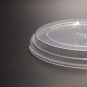 Plastic PP Round Disposable Cup Lid Cover Leak Proof For Boba Tea Cups