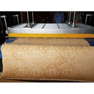 Automatic Sponge Laminated Carpet Embossing Machine with Cutting 2 in 1 Easy to