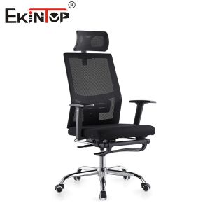 High-back Mesh Office Chair with Headrest and Footrest Cushions and Swivel
