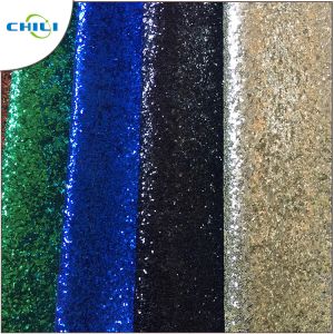 Eco Friendly Glitter Leather Fabric Elastic Long Durability Orderless No Harmful