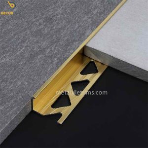 China 10mm Aluminum Corner Tile Trim ,  Gold Chrome Straight Edge Tile Trim on sale