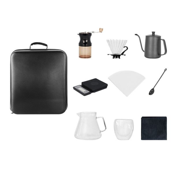 Convenient Camping Tools Set for Easy Brewing of Arabic Coffee and Tea Black