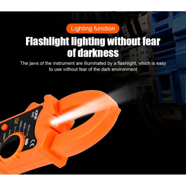 VICTOR Digital Clamp Meter 5999 Counts AC DC 600V 600A With Live NCV Flashlight