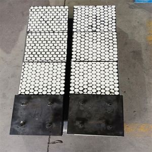 Steel Backing Ceramic Tiles Wear Liners Rubber Chute Liners