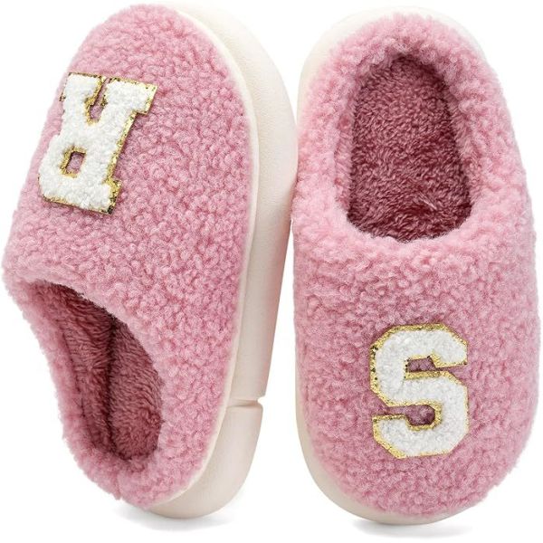 Fun Designs Anti Slip Kids Indoor Slippers With Breathable Faux Fur Lining
