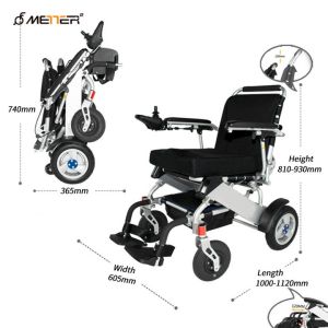 Ultralight Foldable Lithium Ion Battery Powered Wheelchair