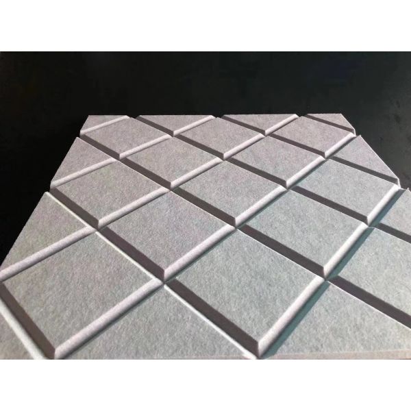 Contemporary Hotel Square Acoustic Panels Polyester Fiber Sound Absorbing Board