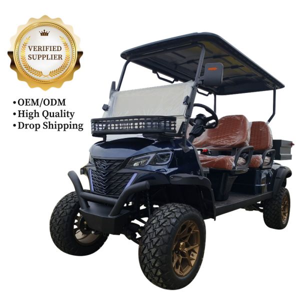 Chinese Import Electric 4 Seater Cheap Street Legal Wholesale Utility Cargo Golf Cart Truck Luxury Off Road 72 Volt