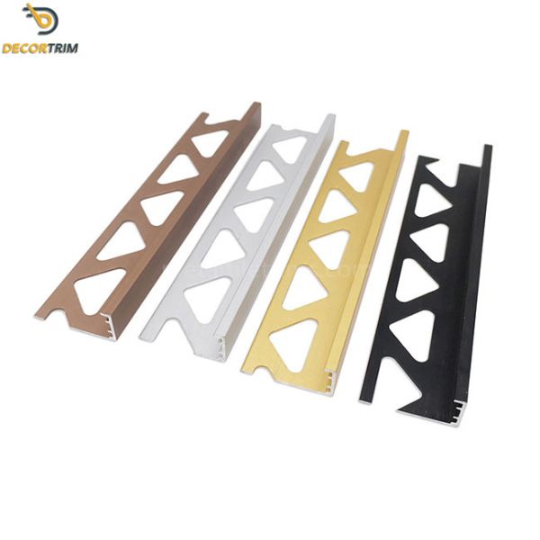 Buy Black / Silver Metal L Trim Metal Tile Trims 8mm×2300mm at wholesale prices