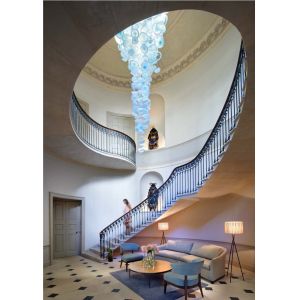 Indoor Ceiling Blue Lotus Leaf Decoration Staircase Project Modern Led