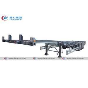 40FT 45FT 3 Axle 45T Flatbed Skeleton Trailer For Container Loading