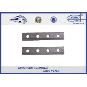 Plain Surface 50 # Steel Rail Fish Plate 6 Holes For Fixing Rail