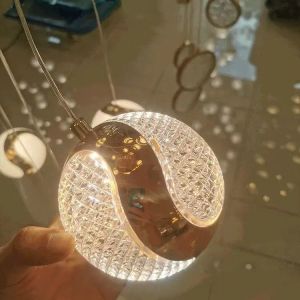 Villa Hotel Loft Staircase Hanging Light Fixture Design Modern Acrylic