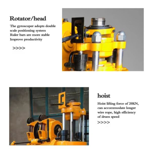 High Speed GK200 Core Drill Rig 200 Drilling Depth