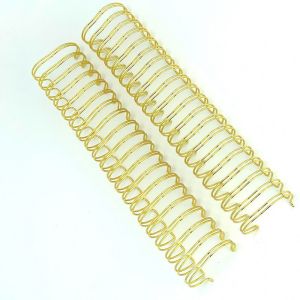 Quality 5/16'' pitch 3:1 Gold Spiral Double O Wire Gold Spiral Wire O Loop Binding for sale