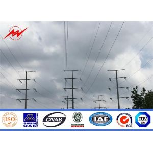 High Strength Q235 Galvanized Straight Metal Utility Poles Columniform