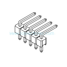 Quality Right angle 2.54mm single row male and femlae pin header connector for sale