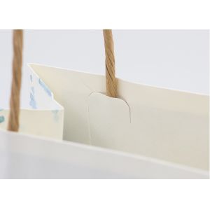 Flat Bottom Fancy Christmas Wrapping Paper Bag Grossgrain Ribbon Handle